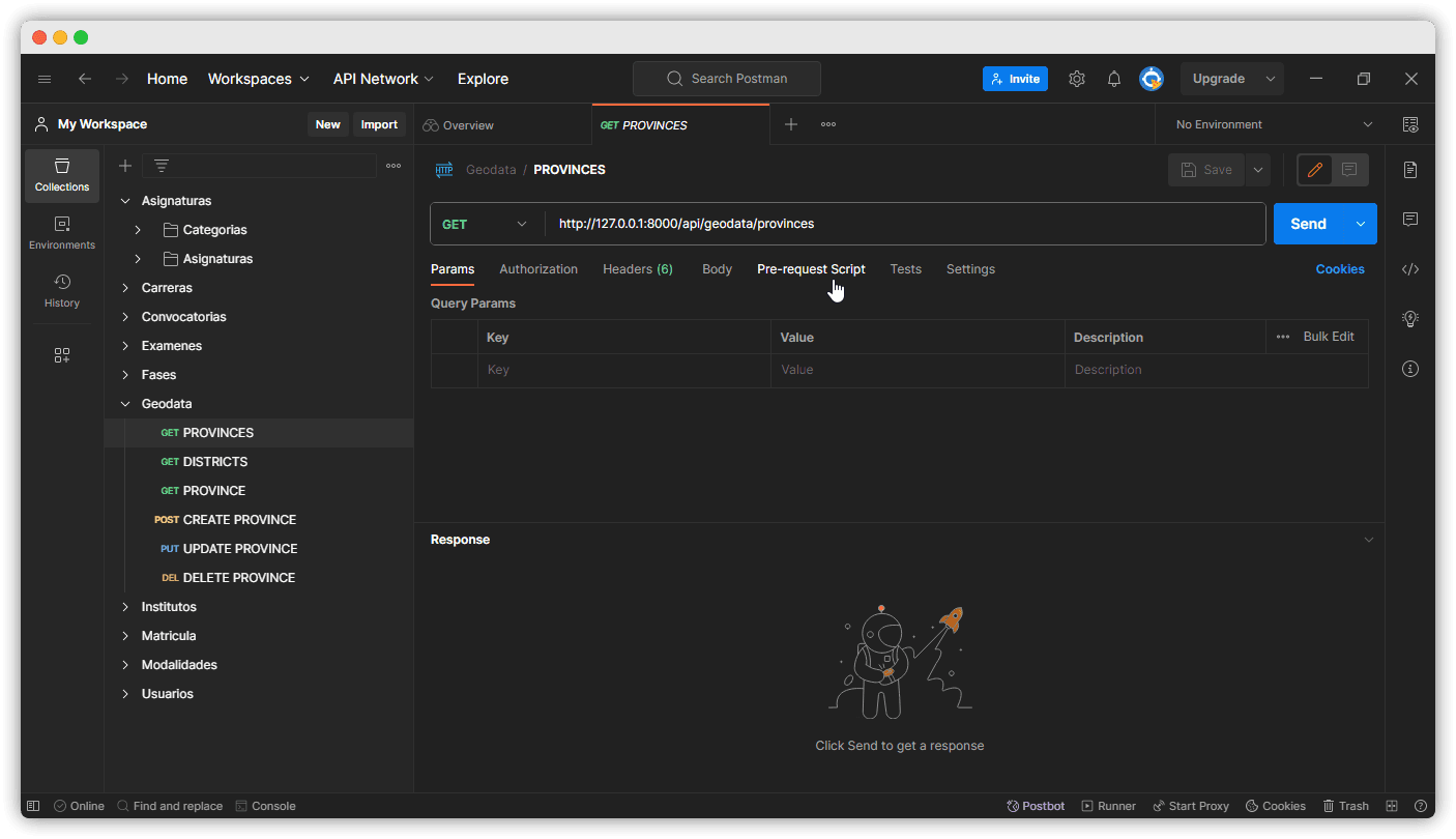API Automatricula project screenshot